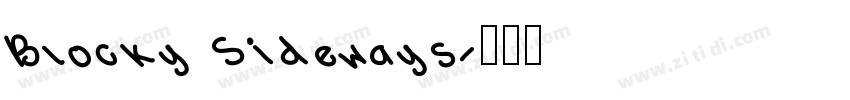 Blocky Sideways字体转换